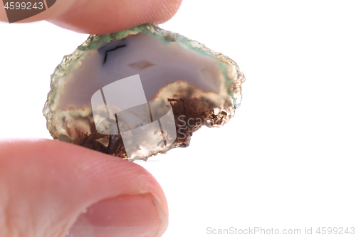 Image of natural agate isolated