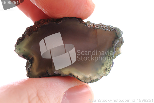 Image of natural agate isolated