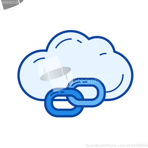 Image of Cloud link line icon.