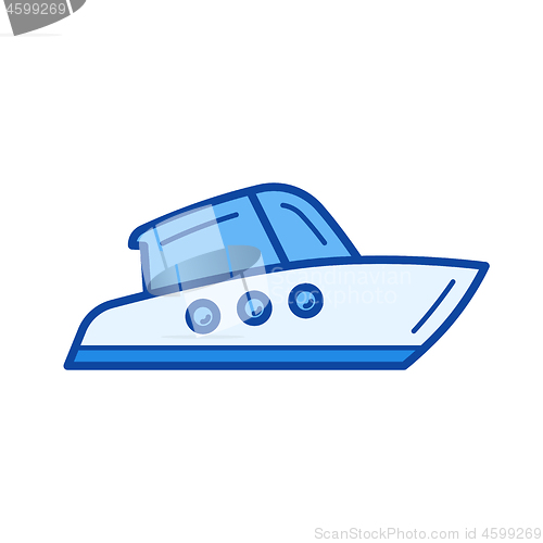 Image of Yacht line icon.