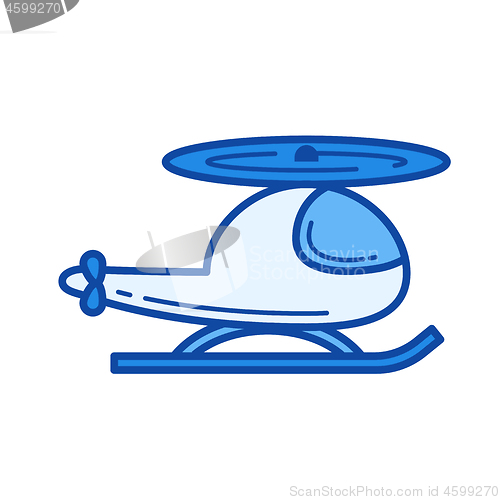 Image of Helicopter line icon.