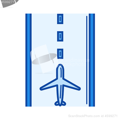 Image of Runway line icon.