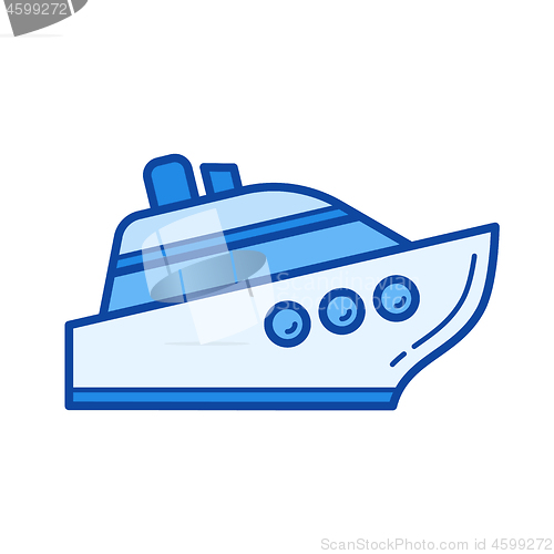 Image of Watercraft line icon.