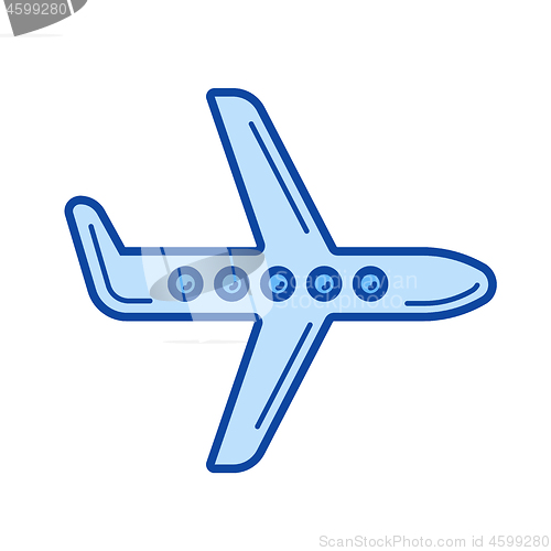 Image of Aircraft line icon.