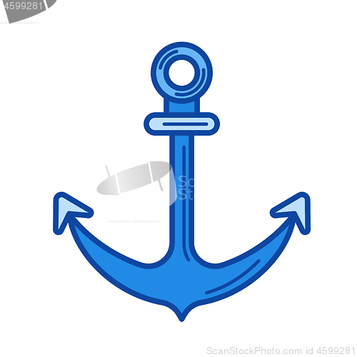 Image of Anchor line icon.