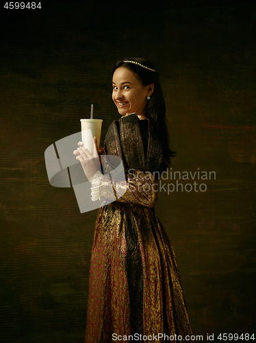 Image of Girl in medieval beautiful dress