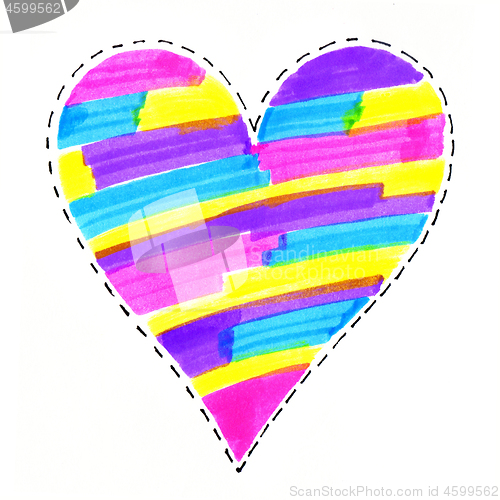 Image of Abstract colorful bright heart 