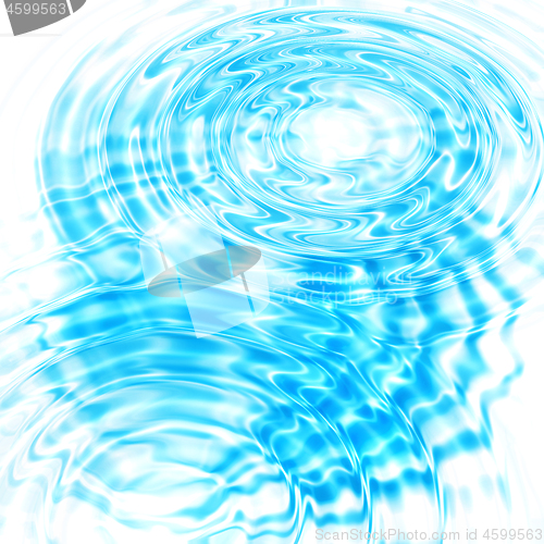 Image of Abstract blue circular water ripples