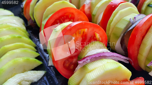 Image of Cut vegetables cooked for baking