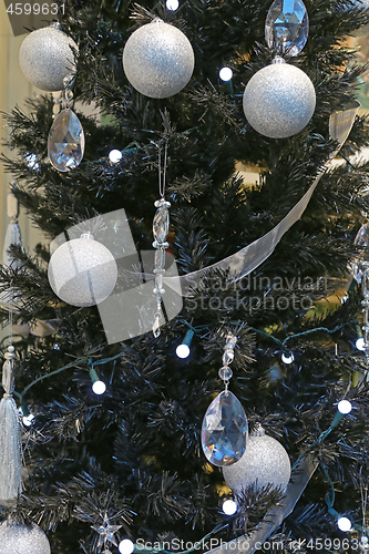 Image of Black Christmas Tree