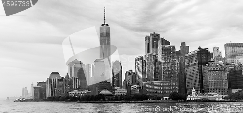 Image of Panoramic view of Lower Manhattan, New York City, USA