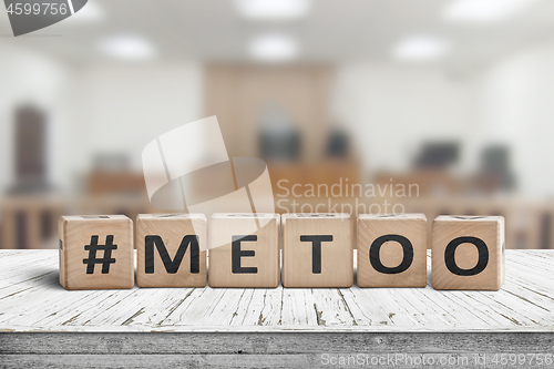 Image of Metoo hashtag sign made of cubes