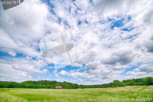 Image of Countryside landscape with a small farm