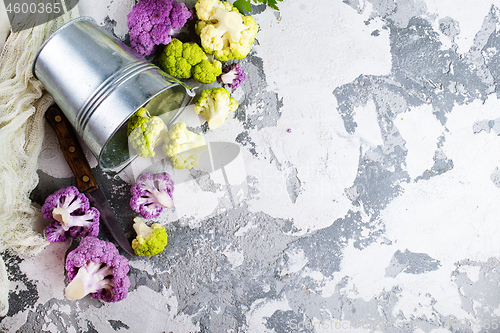 Image of color cauliflowers