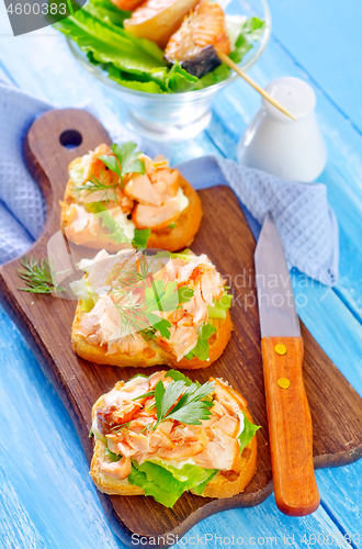 Image of toast with salmon