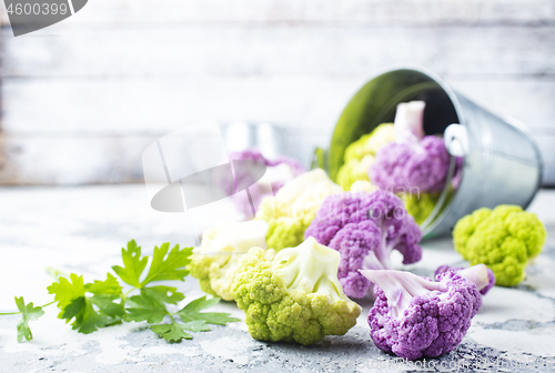 Image of color cauliflowers