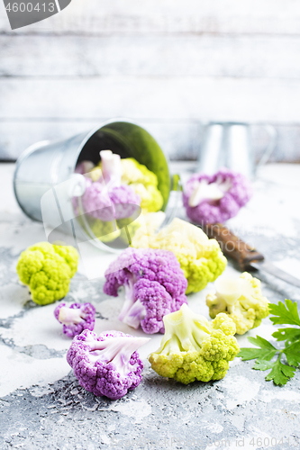Image of color cauliflowers