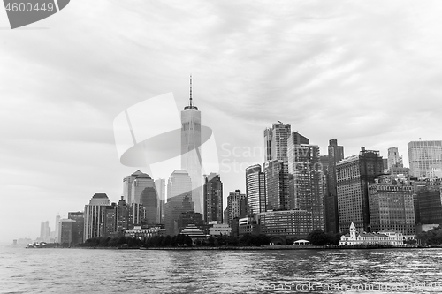 Image of Panoramic view of Lower Manhattan, New York City, USA