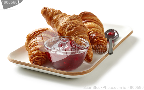 Image of plate of freshly baked croissants