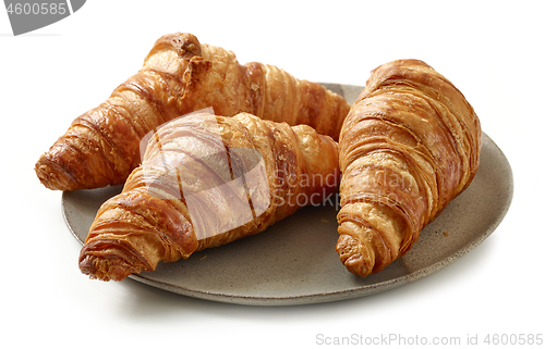 Image of plate of freshly baked croissants