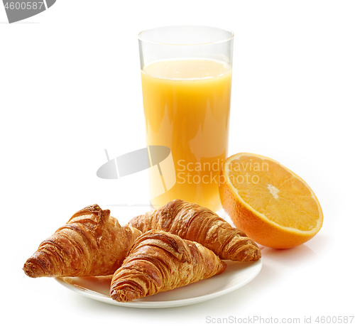 Image of croissants and orange juice