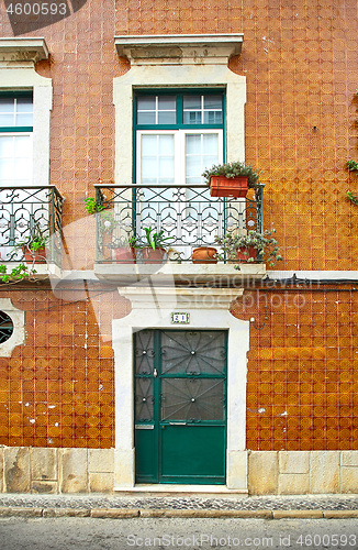 Image of Facade of living house in Faro city