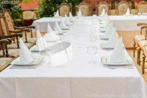 Image of Long served table