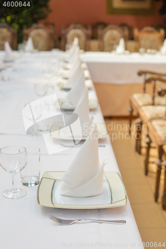 Image of Long served table