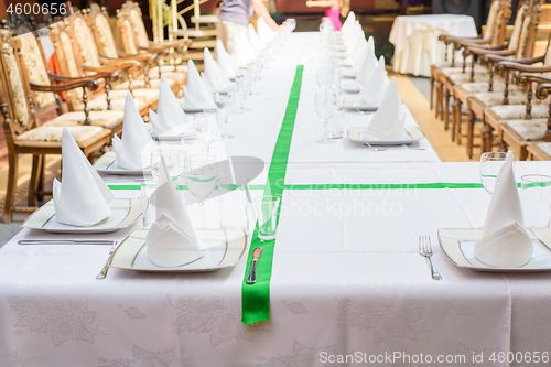 Image of Long served table