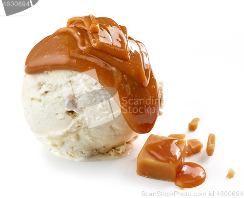 Image of ice cream and soft caramel