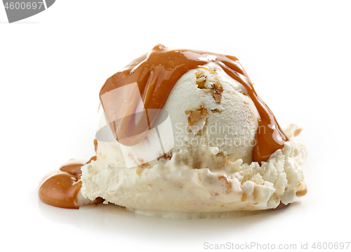 Image of ice cream with soft caramel