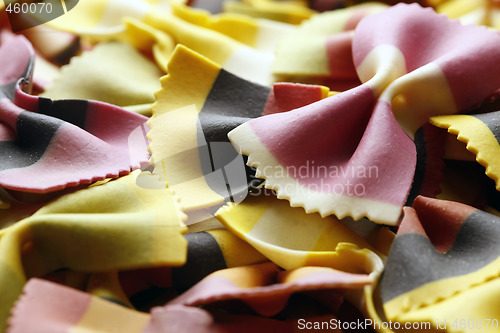 Image of Close-up of colorful pasta 