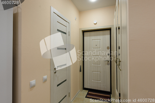 Image of View of the hallway, water door and bathroom door