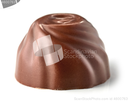 Image of chocolate praline on white background