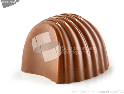 Image of chocolate praline on white background