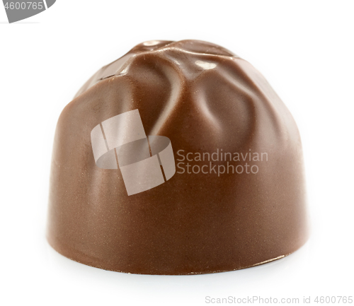 Image of chocolate praline on white background