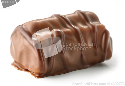 Image of chocolate praline on white background