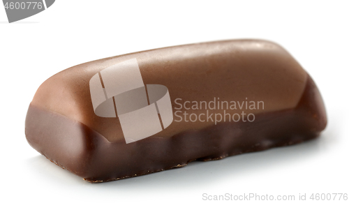 Image of chocolate praline on white background