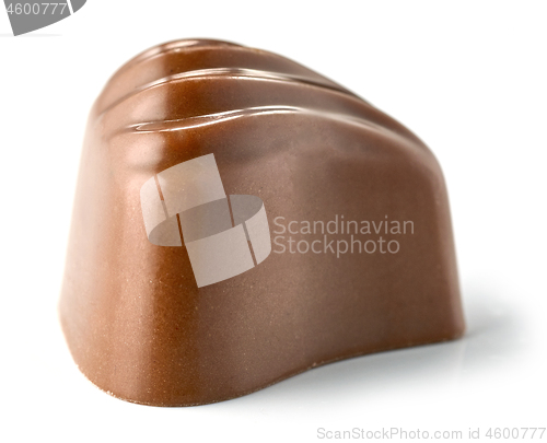 Image of chocolate praline on white background