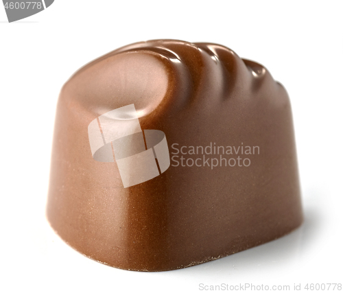 Image of chocolate praline on white background