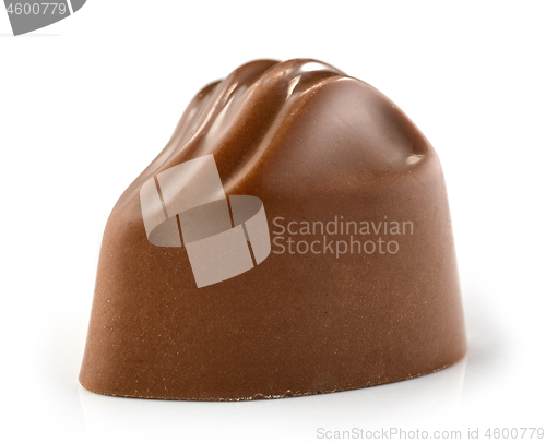 Image of chocolate praline on white background