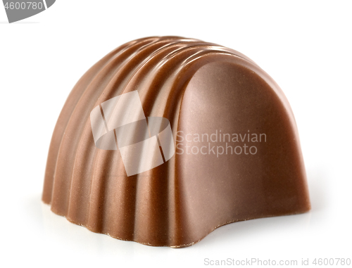 Image of chocolate praline on white background