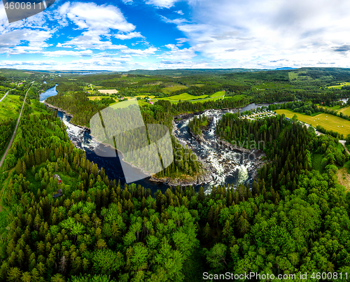 Image of Ristafallet waterfall in the western part of Jamtland is listed 