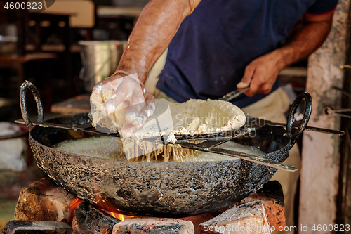 Image of Murukku Indian street food Rajasthan state in western India.