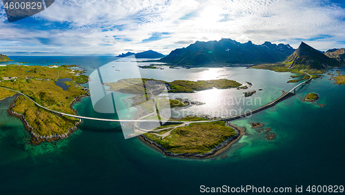 Image of Fredvang Bridges Panorama Lofoten islands