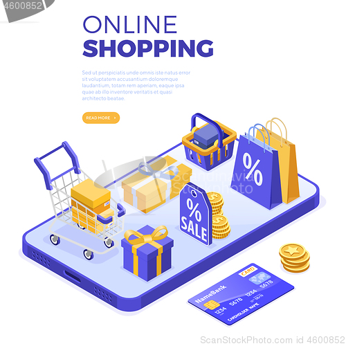 Image of Isometric Online Internet Shopping