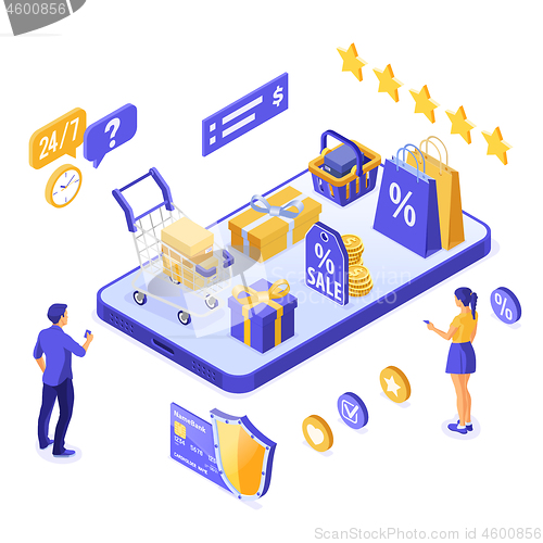 Image of Isometric Online Internet Shopping