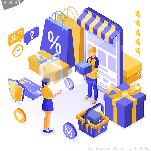 Image of Isometric Online Internet Shopping