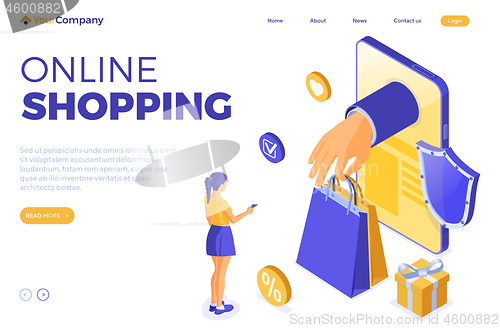 Image of Isometric Online Internet Shopping