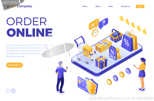 Image of Isometric Online Internet Shopping